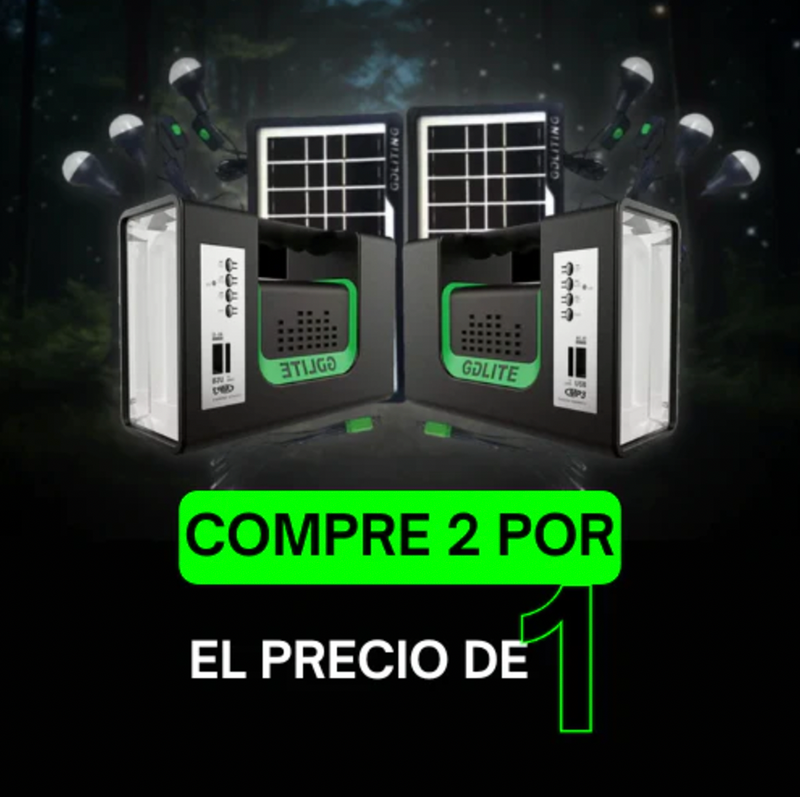 ¡Compre 2 por el precio de 1! Kit Solar Baterluz