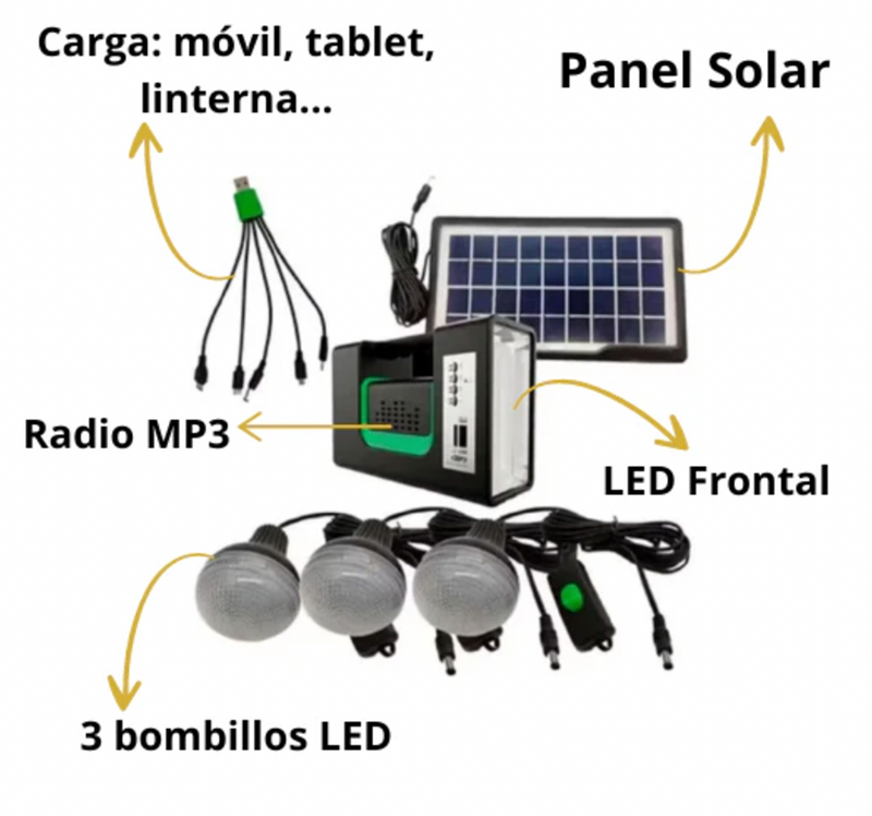 ¡Compre 2 por el precio de 1! Kit Solar Baterluz